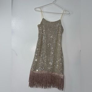 Women’s Gold Sparkly dress